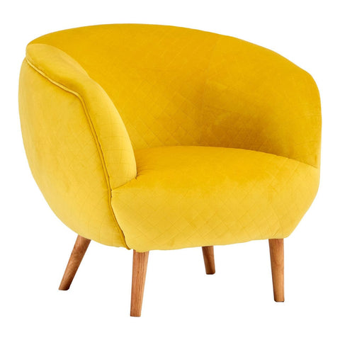 Shakespeare Yellow Fabric Chair - SE Home
