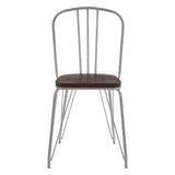 District Grey Metal And Elm Wood Chair - SE Home