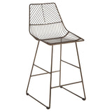 Table & Bar Stools District Wire Bar Chair With Bronze Metal