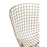 Arm Chairs, Recliners & Sleeper Chairs District Gold Metal Grid Frame Wire Chair