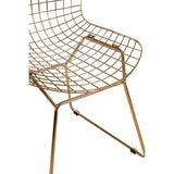 Arm Chairs, Recliners & Sleeper Chairs District Gold Metal Grid Frame Wire Chair