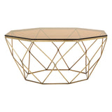 Allure Brushed Bronze Tapered Coffee Table - SE Home