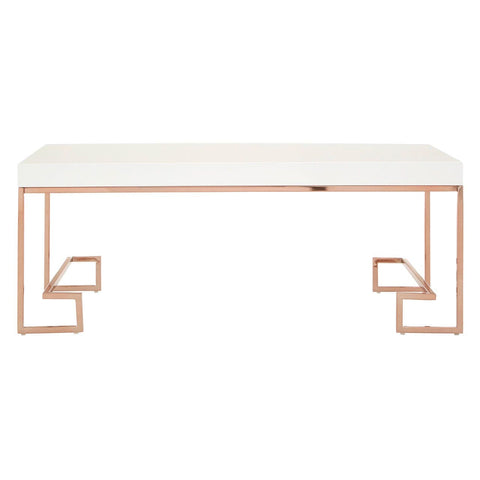 Allure Rose Gold Angled Legs Coffee Table - SE Home