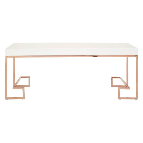 Coffee Tables Allure Rose Gold Angled Legs Coffee Table