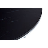 Allure Round Black Faux Marble Coffee Table - SE Home
