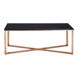 Allure Cross Base Champagne Coffee Table - SE Home