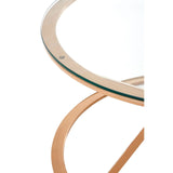 Allure Corseted Round Rose Gold Coffee Table - SE Home