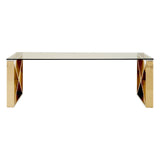 Allure Champagne Gold Cross Legs Coffee Table - SE Home
