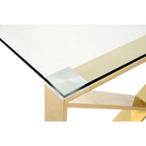 Coffee Tables Allure Champagne Gold Cross Legs Coffee Table