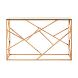 Coffee Tables Allure Rose Gold Geometric Console Table