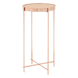 Kitchen & Dining Room Tables Allure Pink Mirror Tall Side Table