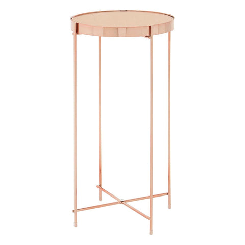 Kitchen & Dining Room Tables Allure Pink Mirror Tall Side Table