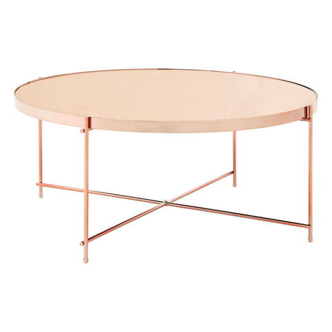 Coffee Tables Allure Pink Mirror Coffee Table
