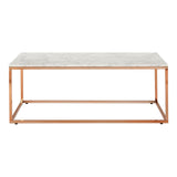Coffee Tables Allure Rectangular White Marble Coffee Table