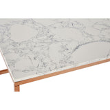 Coffee Tables Allure Rectangular White Marble Coffee Table