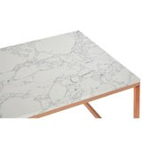 Coffee Tables Allure Rectangular White Marble Coffee Table