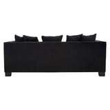 Sofia 3 Seater Black Velvet Sofa - SE Home