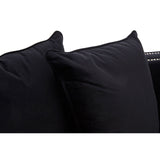 Sofia 3 Seater Black Velvet Sofa - SE Home