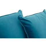Sofia 3 Seater Cyan Blue Velvet Sofa - SE Home