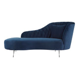Rene Dark Blue Velvet Right Arm Chaise Longue - SE Home