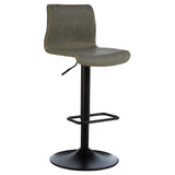 Chicago Adjustable Bar Stool In Faux Vintage Ash Leather - SE Home