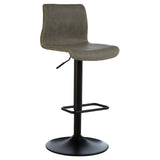 Table & Bar Stools Chicago Adjustable Bar Stool In Faux Vintage Ash Leather