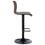 Chicago Adjustable Bar Stool In Faux Vintage Ash Leather - SE Home