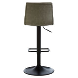 Chicago Adjustable Bar Stool In Faux Vintage Ash Leather - SE Home