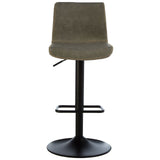 Chicago Adjustable Bar Stool In Faux Vintage Ash Leather - SE Home