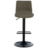 Table & Bar Stools Chicago Adjustable Bar Stool In Faux Vintage Ash Leather
