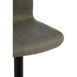 Chicago Adjustable Bar Stool In Faux Vintage Ash Leather - SE Home
