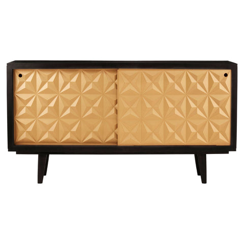 Malta Sideboard In Mango Wood With Gold Finish - SE Home