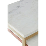 Nirav White Marble Tops Nesting Tables - SE Home