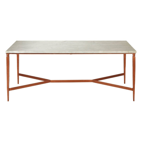 Nirav White Marble Top Coffee Table - SE Home
