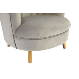 Odeon Grey Velvet Chair With Gold Wood Legs - SE Home