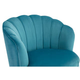 Arm Chairs, Recliners & Sleeper Chairs Odeon Blue Velvet Chair With Gold Wood Legs