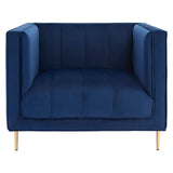 Arm Chairs, Recliners & Sleeper Chairs Otylia Deep Blue Velvet Armchair