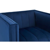 Otylia Deep Blue Velvet Armchair - SE Home