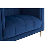 Otylia Deep Blue Velvet Armchair - SE Home