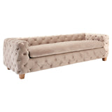 Ophelia Coffee Velvet 3 Seat Sofa - SE Home