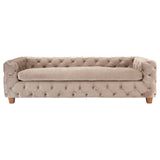 Ophelia Coffee Velvet 3 Seat Sofa - SE Home