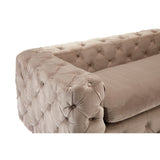 Ophelia Coffee Velvet 3 Seat Sofa - SE Home