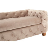 Ophelia Coffee Velvet 3 Seat Sofa - SE Home