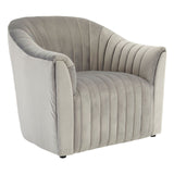 Arm Chairs, Recliners & Sleeper Chairs Opel Grey Velvet Armchair