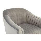 Opel Grey Velvet Armchair - SE Home