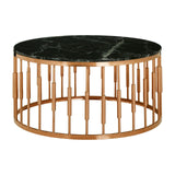 Alvaro Round Marble Top Coffee Table - SE Home