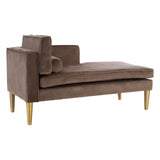 Louxor Grey Velvet / Left Arm Chaise Longue - SE Home