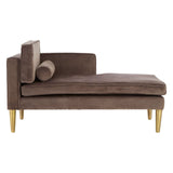Louxor Grey Velvet / Left Arm Chaise Longue - SE Home