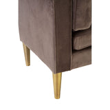 Louxor Grey Velvet / Left Arm Chaise Longue - SE Home