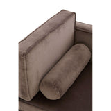 Chaises Louxor Grey Velvet / Left Arm Chaise Longue